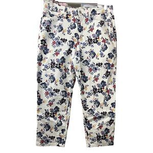 Charter Club Womens Floral Bristol‎ Capri Jeans Size 8 Cottagecore Feminine Y2K